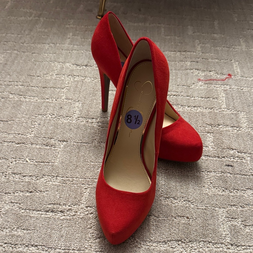 Jessica Simpson Red High Heels - Picture 7 of 10